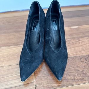 Top shop suede blocked heel shoes